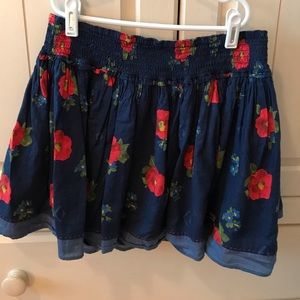 Blue floral Hollister skirt